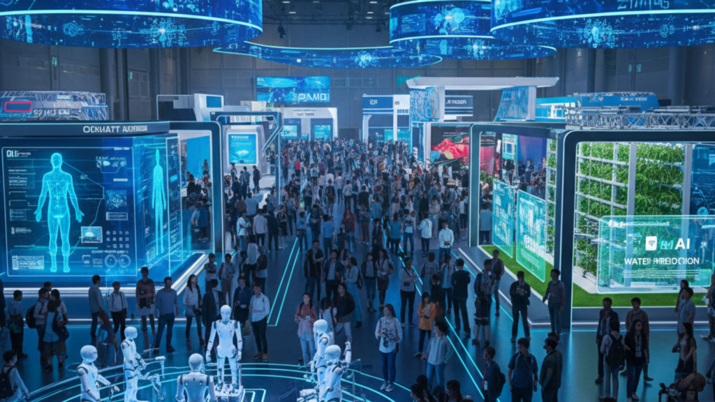 AI Water Reborn technology display at artificial intelligence innovation expo