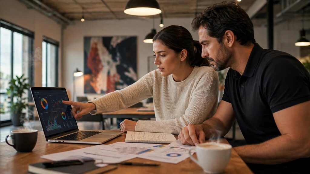 Recruiter reviewing a digital marketing portfolio instead of academic degree